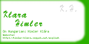 klara himler business card